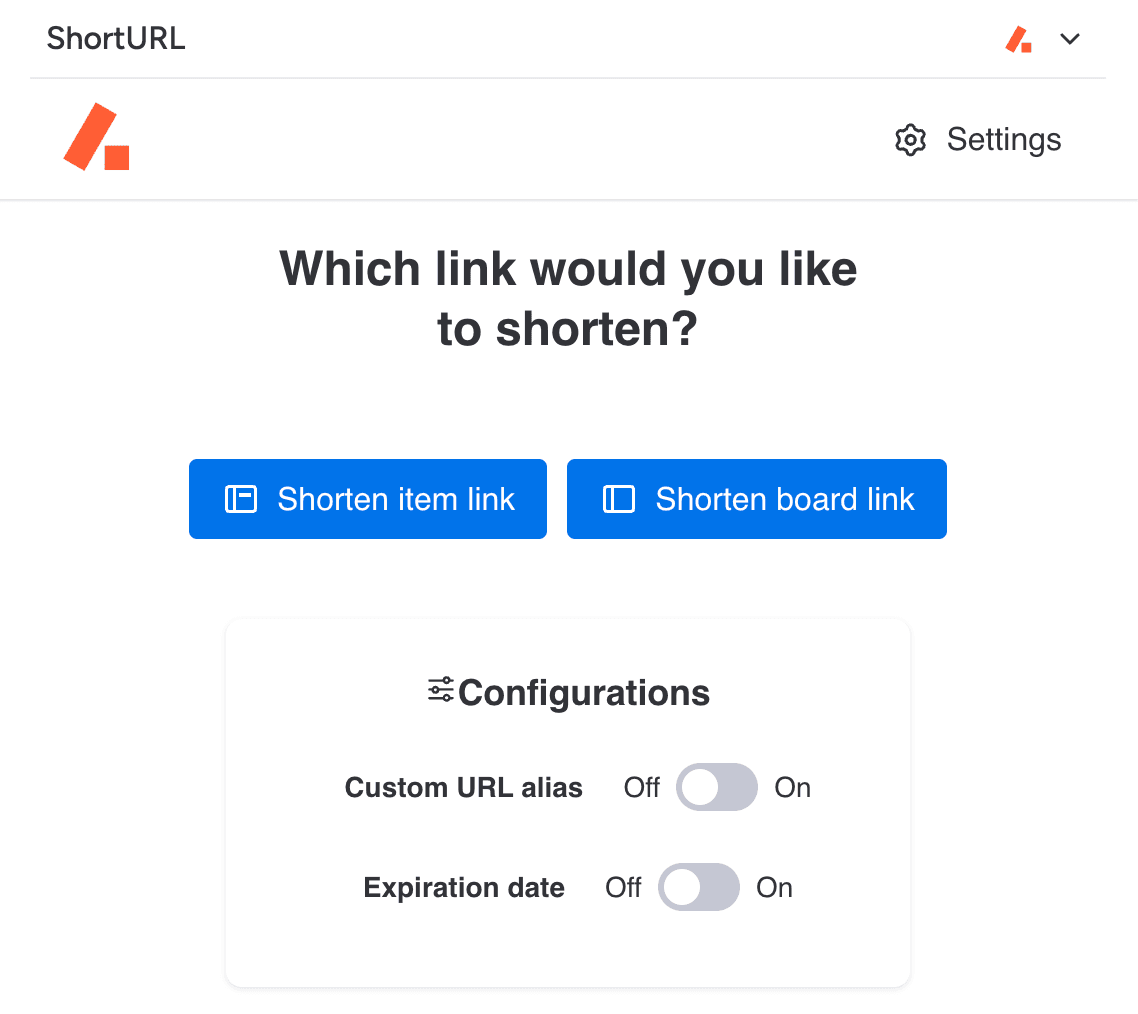 Main Page ShortURL